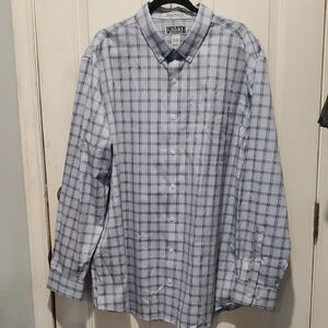 Duluth Trading Co Men's Gray Checkered Shirt